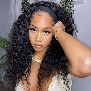 curly headband wig