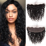 VRBest 13x4 Ear To Ear Lace Frontal Closure Deep Wave Human Hair Closure Free Part