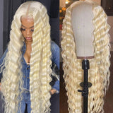 VRBest 613 Blonde Deep Wave Human Hair Wigs