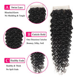 VRBest 4 Bundles Malaysian Virgin Hair Deep Wave With 4x4 Lace Closure