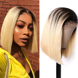 VRBest 1b/Blonde Ombre Wigs Straight Wigs