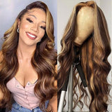VRBest Body Wave P4/27 Highlight Wigs Human Wigs With Highlights