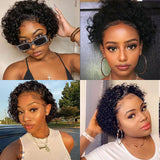 VRBest Curly Pixie Cut Wigs Human Hair