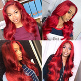 VRBest Red Colored Lace Front Wigs