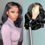 VRBest Body Wave Short Bob Wigs Human Hair Lace Front Wigs