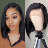 VRBest Straight Short Bob Wigs 13x4 Lace Front Human Hair Wigs