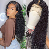 VRBest Realistic 13x6 Lace Front Wigs Curly Human Hair Wigs