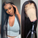 VRBest Invisible 13x6 Lace Front Wigs Straight Human Hair Wigs
