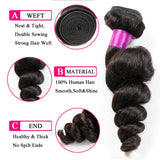 VRBest Peruvian Virgin Hair Loose Wave 4 Bundles With 4x4 Lace Closure