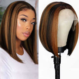 VRBest Straight P1b/30 Highlight Bob Wigs Lace Front Human Hair Wigs