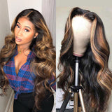 VRBest Body Wave P1B/30 Highlight Wigs Lace Front Wig With Highlights