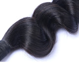 VRBest 3 Bundles Malaysian Loose Wave Virgin Human Hair With 4x4 Lace Closure