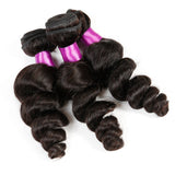 VRBest Indian Virgin Human Hair Loose Wave 4 Bundles With 4x4 Lace Closure