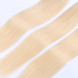 613 Blonde Color Straight Virgin Human Hair 4 Bundles With Lace Closure