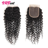 VRBest Peruvian Curly Virgin Hair 4 Bundles With 4x4 Lace Closure