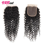 VRBest Raw Indian Curly Virgin Hair 4 Bundles With 4x4 Lace Closure