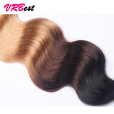VRBest 8A 3 Bundles Ombre Brazilian Virgin Hair Body Wave  Human Hair T1B/4/27 T1B/27