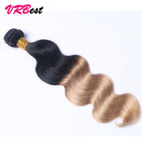 VRBest 8A Brazilian Ombre Body Wave Hair 1 Bundle Peruvian Malaysian Indian Hair T1B/27 T1B/4/27