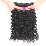 VRBest 4 Bundles Brazilian Virgin Hair Deep Wave With 13x4 Lace Frontal Closure