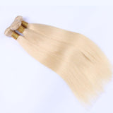 613 Blonde Color Straight Hair 4 bundles 100% Remy Human Hair