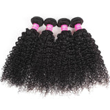 VRBest 4 Bundles Peruvian Jerry Curly Virgin Human Hair Weave Wavy