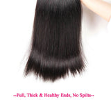 VRBest 4 Bundles Peruvian Virgin Hair Straight With 13x4 Lace Frontal Closure