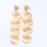 613 Blonde Body Wave Hair 3 Bundles with 4*4 Lace Closure 100% Human Virgin Hair