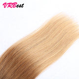 VRBest 8A 4 Bundles Ombre Peruvian Virgin Straight  Human Hair T1B/4/27 T1B/27