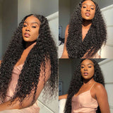 VRBest Skin Melted 4x4 Lace Closure Wigs Deep Wave