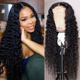 VRBest Skin Melted 4x4 Lace Closure Wigs Deep Wave Human Hair Wigs