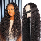 VRBest Realistic 4x4 Lace Closure Wigs Loose Deep Wave Human Hair Wigs