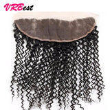 VRBest Indian Curly Virgin Hair 3 Bundles With 13x4 Lace Frontal Closure