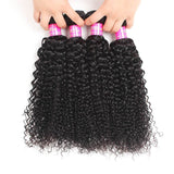 VRBest 4 Bundles Peruvian Jerry Curly Virgin Human Hair Weave Wavy