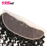VRBest Indian Curly Virgin Hair 3 Bundles With 13x4 Lace Frontal Closure