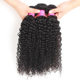 VRBest 4 Bundles Peruvian Jerry Curly Virgin Human Hair Weave Wavy
