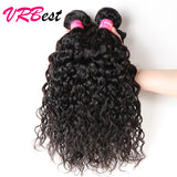 VRBest Peruvian Virgin Hair Water Wave 3 Bundles Human Hair Extensions