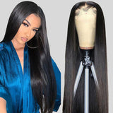 VRBest Transparent 5x5 Lace Closure Wigs Straight Human Hair Wigs