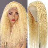 VRBest 613 Blonde 13x4 Lace Front Wigs Curly Human Hair Wigs