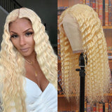 VRBest 613 Blonde 13x4 Lace Front Wigs Deep Wave Human Hair Wigs