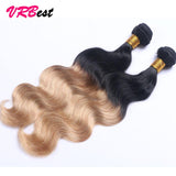 VRBest 8A Brazilian Ombre Body Wave Hair 1 Bundle Peruvian Malaysian Indian Hair T1B/27 T1B/4/27