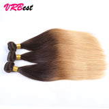 VRBest 8A 3 Bundles Ombre Brazilian Straight  Human Hair T1B/4/27 T1B/27