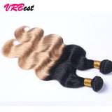 VRBest 8A Brazilian Ombre Body Wave Hair 1 Bundle Peruvian Malaysian Indian Hair T1B/27 T1B/4/27