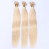 Color 613 Blonde Straight Hair 3 Bundles 100% Human Virgin Hair