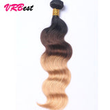 VRBest 8A 3 Bundles Ombre Indian Virgin Hair Body Wave  Human Hair T1B/4/27 T1B/27