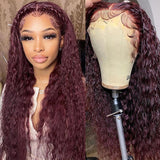 VRBest Burgundy Wet and Wavy Wigs