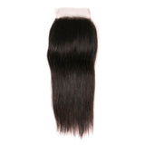 VRBest 4 Bundles Malaysian Virgin Human Hair Straight With 4x4 Lace Closure