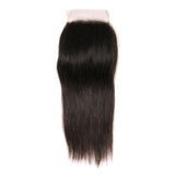 VRBest Peruvian Virgin Human Hair Straight 3 Bundles With 4x4 Lace Closure