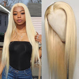 VRBest 613 Blonde T Part Lace Wigs Straight Human Hair Wigs
