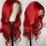 Red Body Wave Lace Wigs