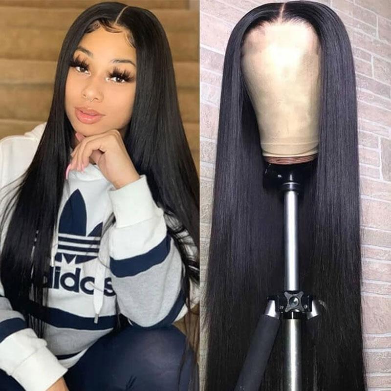  Silk Straight 13X1 T Part Lace Front Wigs Real Virgin